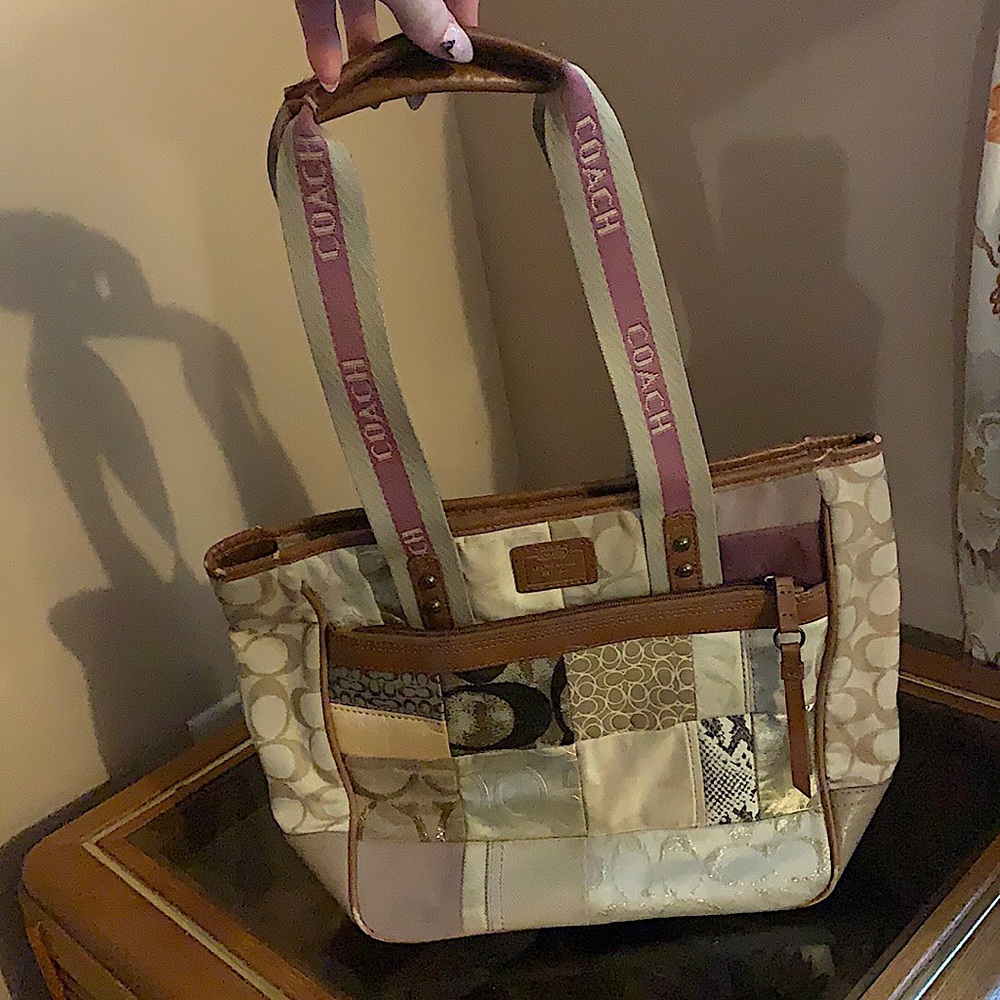 PATCHWORK COACH SHOULDER BAG